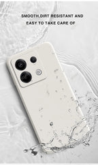 Original Square Liquid Silicone Phone Case for Xiaomi Poco X6 PocoX6 Pro 5G Lens Protection Soft Couples Cover Thin Fundas Coque