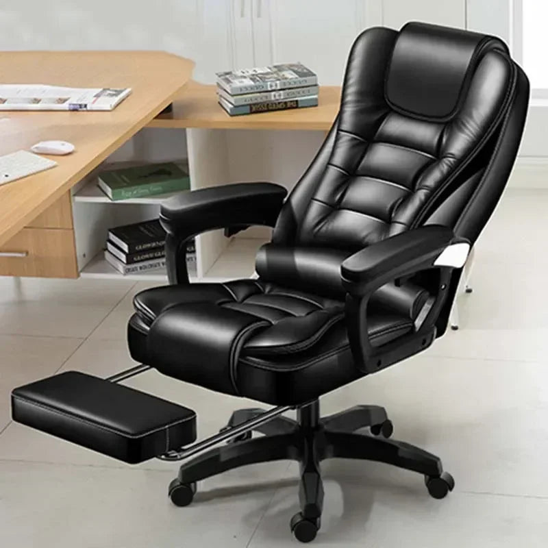 Leather Executive Office Chair Gaming Adjustable Modern Ergonomic Chair Mobile Massage Designer Silla Oficina Salon Furniture