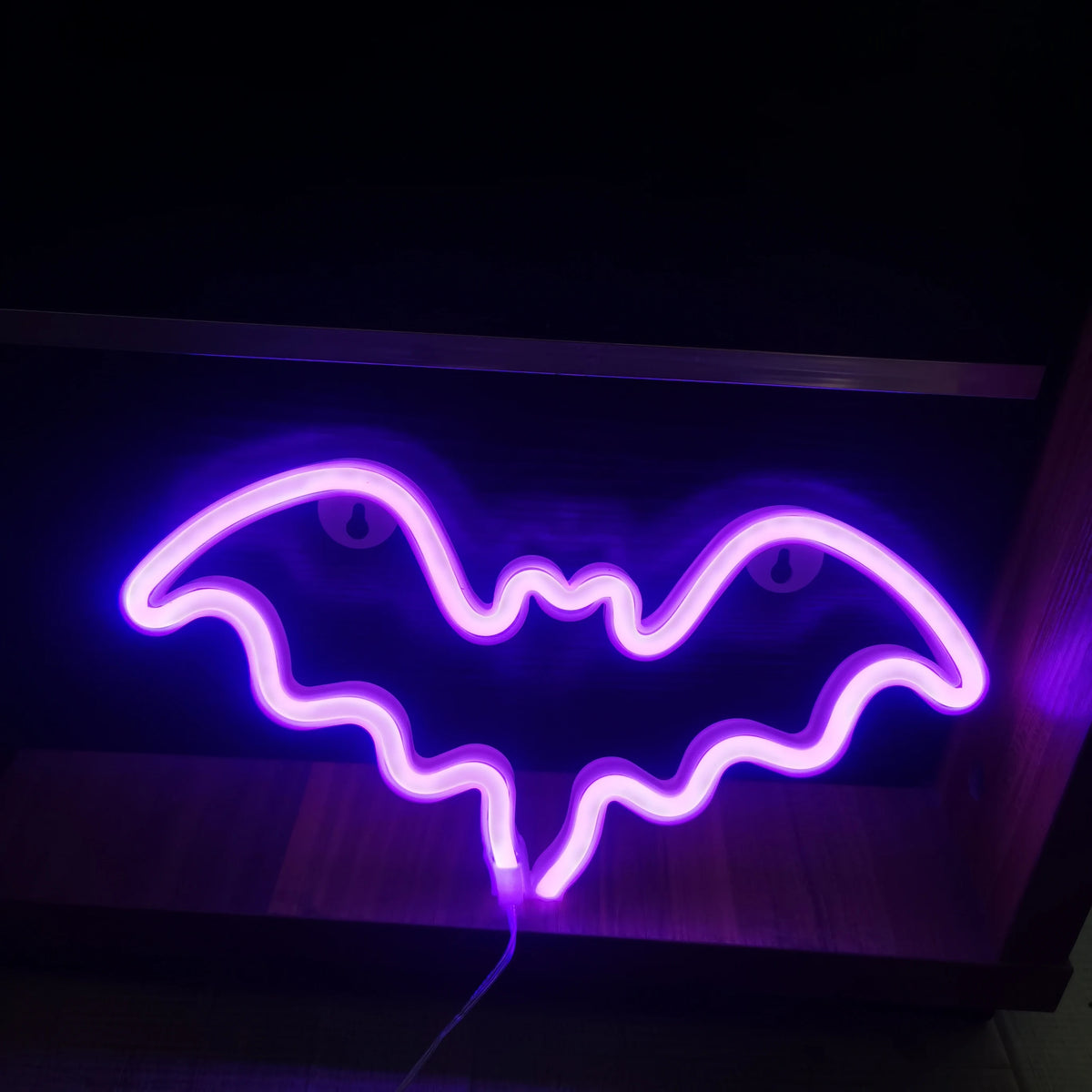 Halloween Bat Spirit LED Neon Wall Decor for Party Gift - Terrifying Atmosphere - USB or Battery Powered