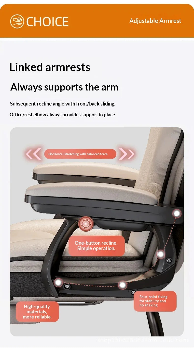 Computer Chair Gamer Chair Comfortable Ergonomic Bow-shaped Chair Sedentary Office Meeting Dormitory Chairs Home Desk Stool