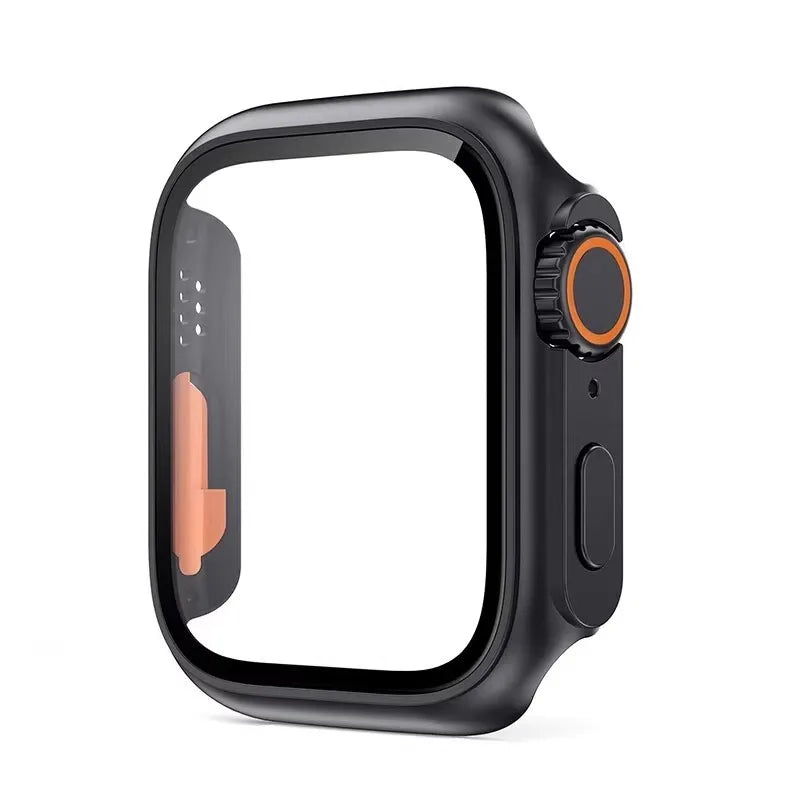 Tempered Glass+Cover For Apple Watch 11 10 9 8 7 46mm 42mm PC Bumper Screen Protector Case iWatch Series 7 6 5 4 SE3 44 40 45mm
