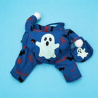 Halloween Dog Clothes Pet Costume Funny Cosplay Outfit with Fluorescent Ghost Cute Dog Cat Dress Up Festive Party Apparel Set