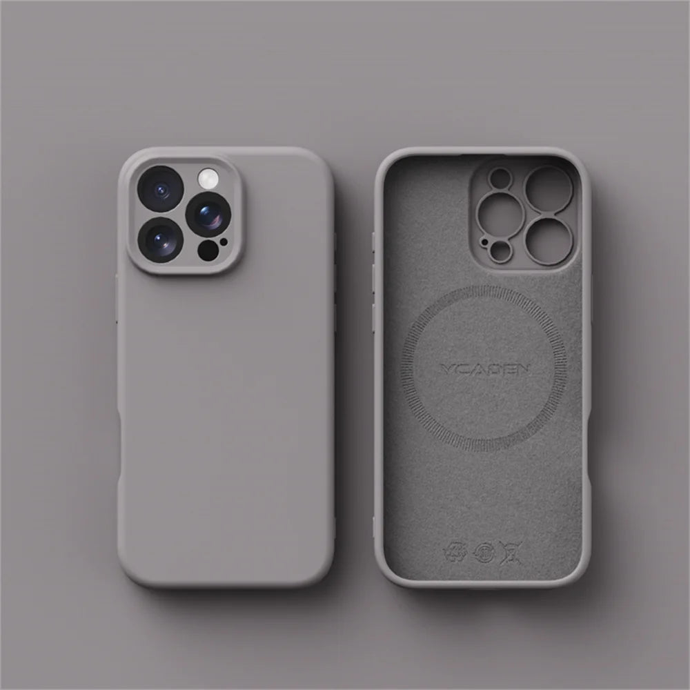 Luxury Liquid Silicone For Magsafe Case For iPhone 18 17 Air 16 Plus 15 14 13 Pro Max 18Pro Wireless Charging Skin Smooth Cover
