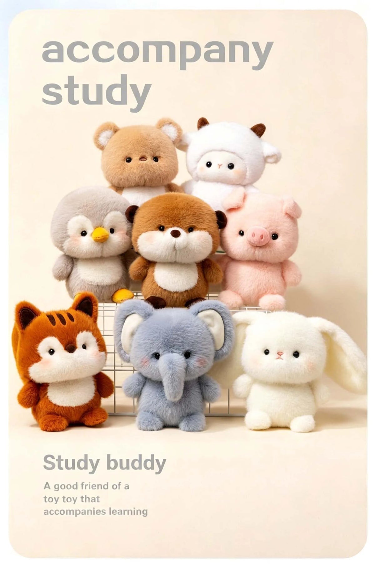 16cm Cute Plush Toy Set Soft Stuffed Animal Red Panda Elephant Penguin Lamb Rabbit Otter Squirrel Piglet Kawaii Gift