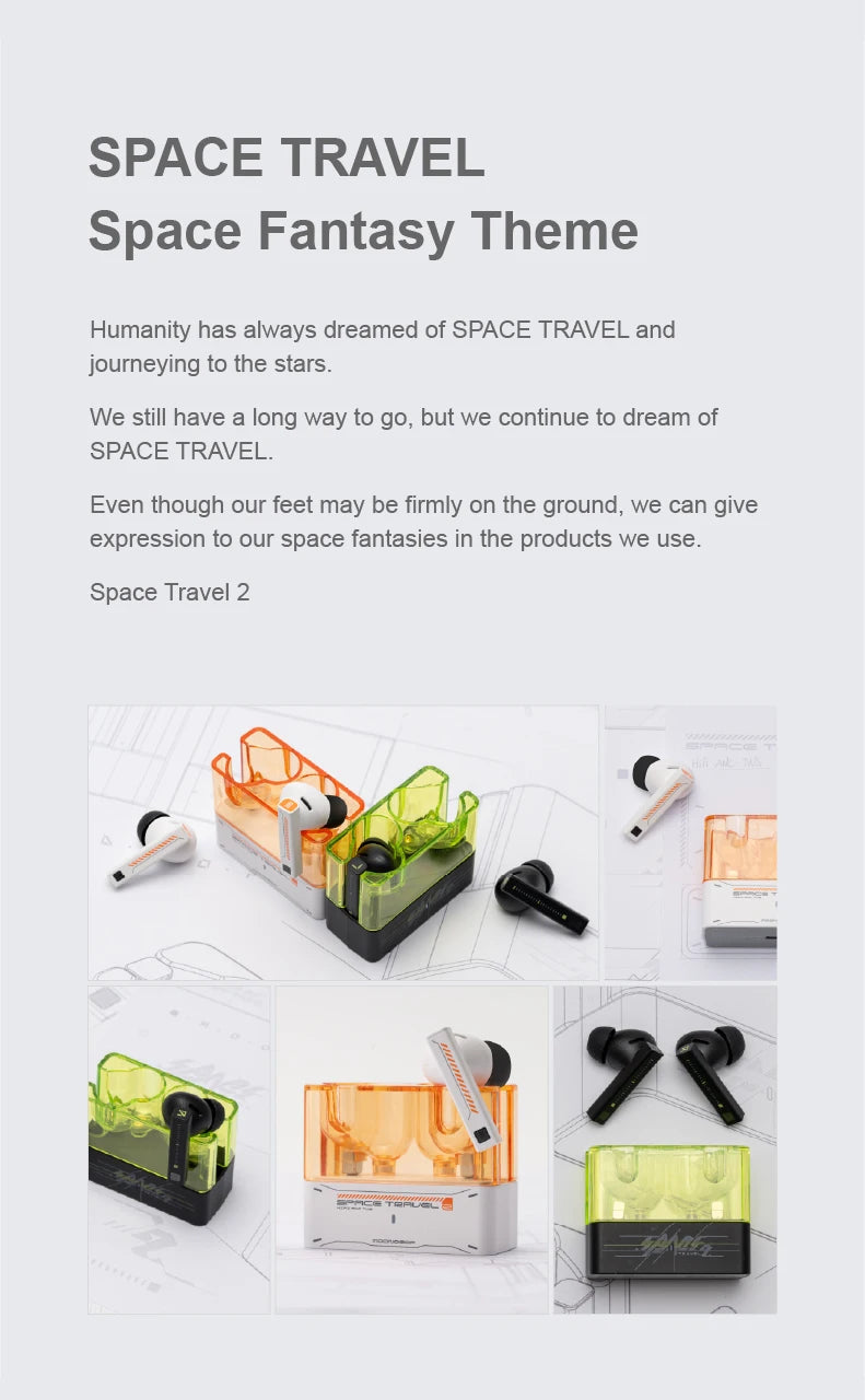 MOONDROP Space Travel 2 TWS Wireless Earbuds Bluetooth 6.0 ANC HiFi Low Latency Game Mode