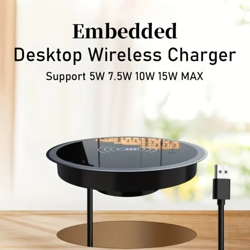 Desktop Embedded Wireless Charger – Fast Charging