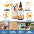 60ML 3Kinds Dog Pet Drops Gentle Care Supplement To Maintain Healthy Coat and Skin for Dogs Herbal Drops PET CARE