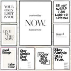 Minimalist Text Inspirational Poster Wall Art Print Poster Decorative Mural Home Decor Gift Unframed