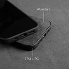 Solid Color Alcantara Phone Case for iPhone 17 Pro Max 17air 16 Pro 16E 15 Plus 14 13 12 Mini 11 XS XR Suede Leather Hard Cover