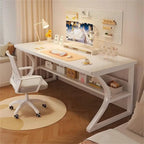 80x50cm Gaming Desk Metal Frame Modern Home Office Table Study Writing Desk Workstation Work Table for Bedroom Office Gaming Room