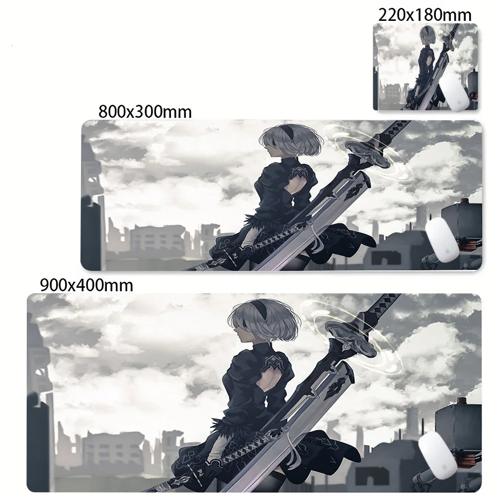 NieR Automata Kawaii Mouse Pad Gaming Accessories Keyboard Desk Mat Computer Deskmat Pc Gamer Mats Anime Sexy Girl Mousepad Xxl