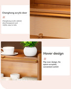 Kitchen countertop seasoning rack storage shelf, product sorting rack, layered multifunctional storage cabinet, dust-proof cabin