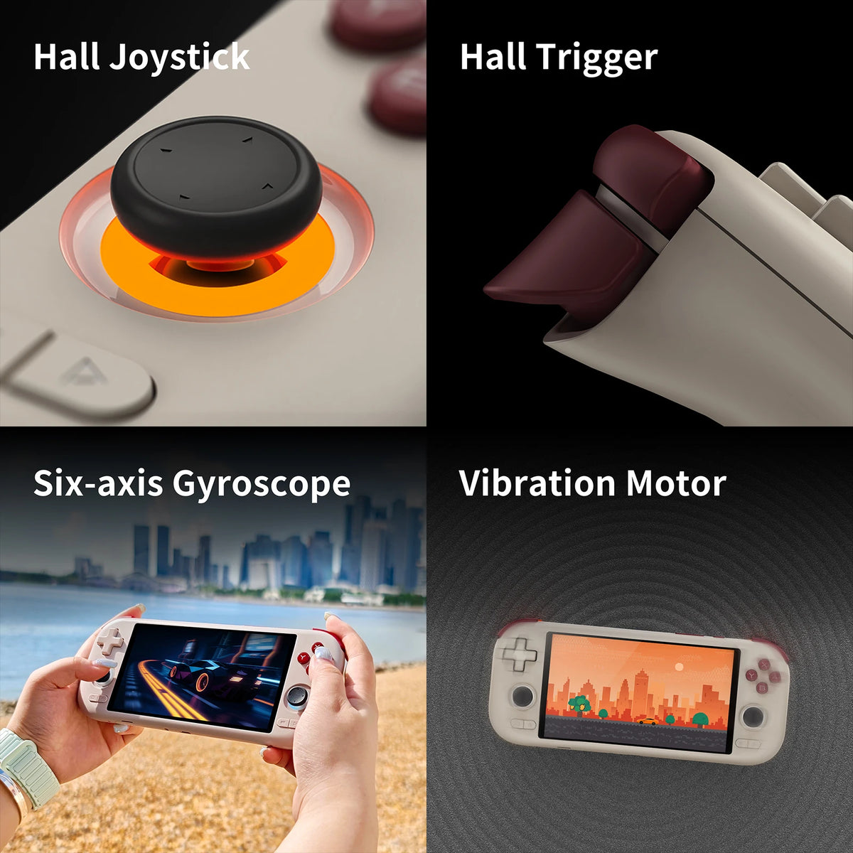 AMPOWN MANGMI AIR X Handheld Game Players Console 5.5'' IPS 1080P Touch Screen Android 14 Portable Retro Video Game Joystick