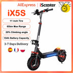 iScooter iX5s Electric Scooter 15Ah 1000W Powerful Kick Scooter Anti-skid Off Road Pneumatic Tire 65km Range 45km/h eScooter
