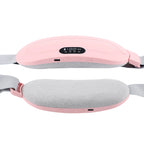 Electric Waist Massage Period Cramp Massager Vibrating Heating Belt for Menstrual Waist Stomach Abdominal Warm Palace Belt