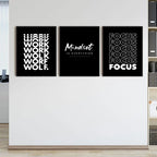 Modern Inspirational Words Canvas Art Prints Black White Interesting Motivational Wall Decor Poster for Home Office