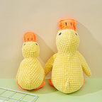 Plush Companion Sleeping Duck Dog Toys for Small Large Dogs Bite Resistant Teeth Grinding Sound Relief Duck Sound Toy