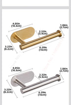 Adhesive Toilet Roll Paper Holder Organizer Wall Mount Storage Stand Kitchen Bathroom No Drill Tissue Towel Dispenser Stainless