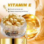 Vitamin E Facial Hydrating and Moisturizing Essence, Deep Moisturizing and Anti-Aging Capsule Essence 0.34Gx30 Capsules