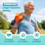 Electric Heating Shoulder Knee Massager with 3 Levels Vibration Muscle Relax Belt for Arm Enlarge Size for Shoulder