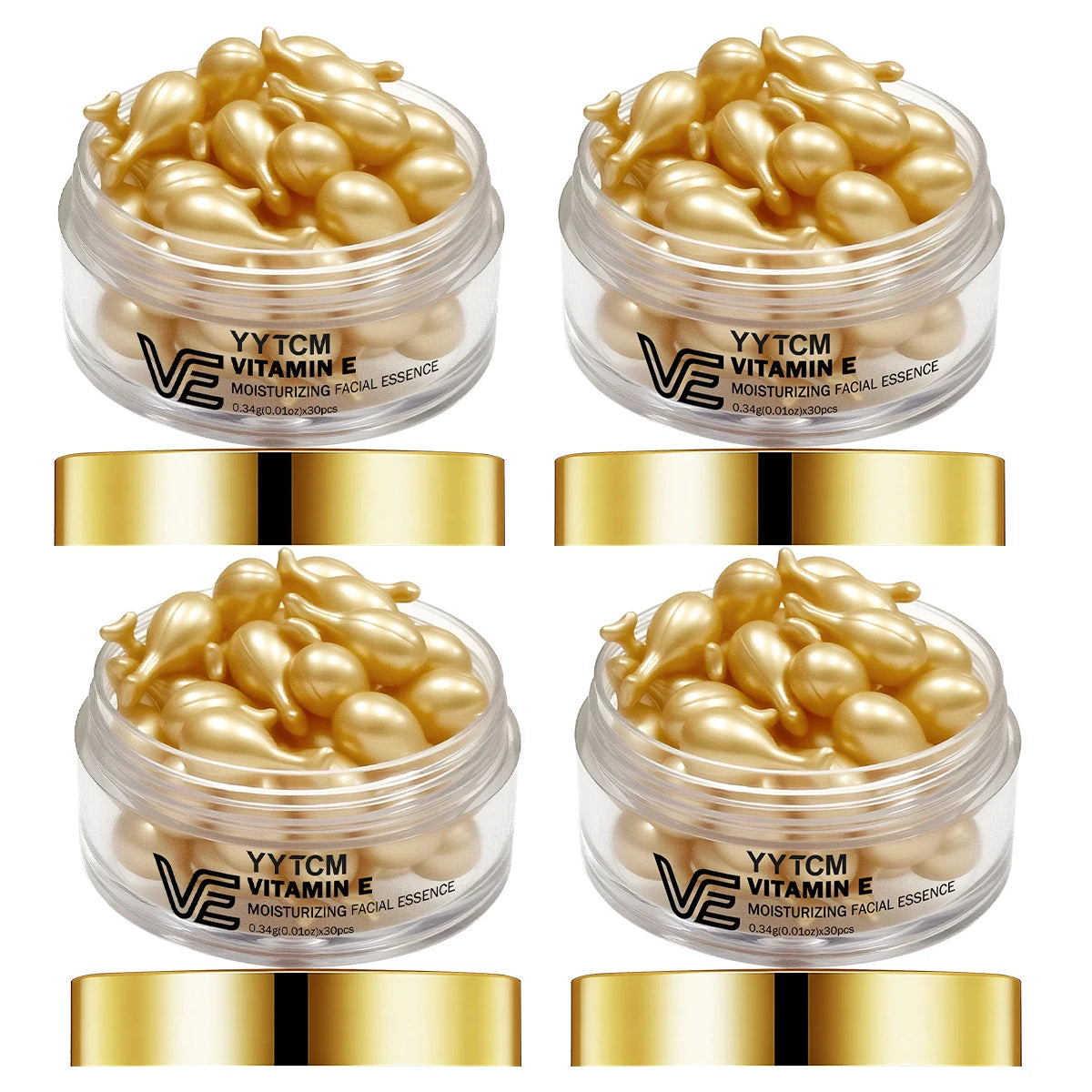 Vitamin E Facial Hydrating and Moisturizing Essence, Deep Moisturizing and Anti-Aging Capsule Essence 0.34Gx30 Capsules