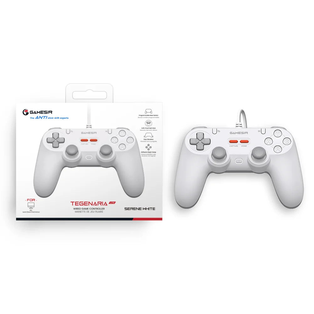 GameSir Tegenaria Lite Wired Gamepad, Dual Rumble Motors, Hall Effect Sticks, 1000Hz Polling, for Nintendo Switch 2, PC