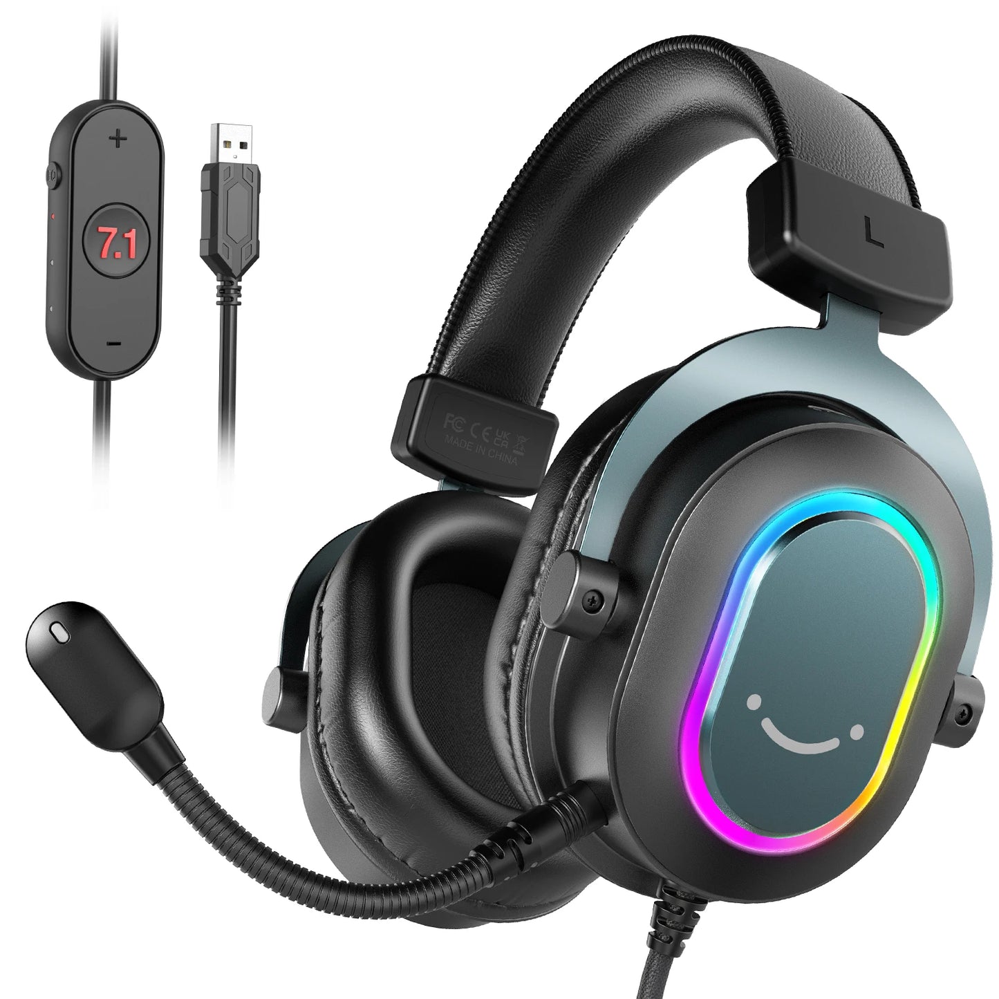 Fifine Dynamic RGB Gaming Headset with Mic