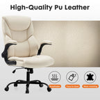 MCQ Ergonomic PU Leather Gaming Office Chair with Flip-up Armrest Swivel Rolling Adjustable Racing Chair For Office Furniture