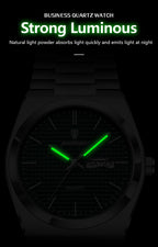 POEDAGAR Luxury Original Man Watch Waterproof Stainless Steel Luminous Men's Wristwatch Date Week Quartz Fashion Watches For Men