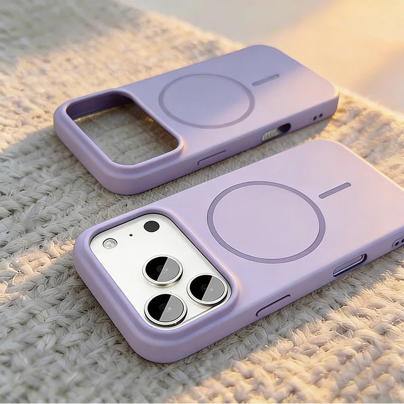 Matte Soft Liquid Silicone Phone Case For iPhone 15 16 17 18 14 13 12 Pro Max Magsafe Wireless Charging Cover For Apple 18 Pro