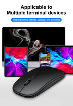 Wireless Mouse Dual Modes Bluetooth-compatibl 2.4G Portable Office Mouse for Laptop Notebook PC MacBook Battery Gaming Mouse
