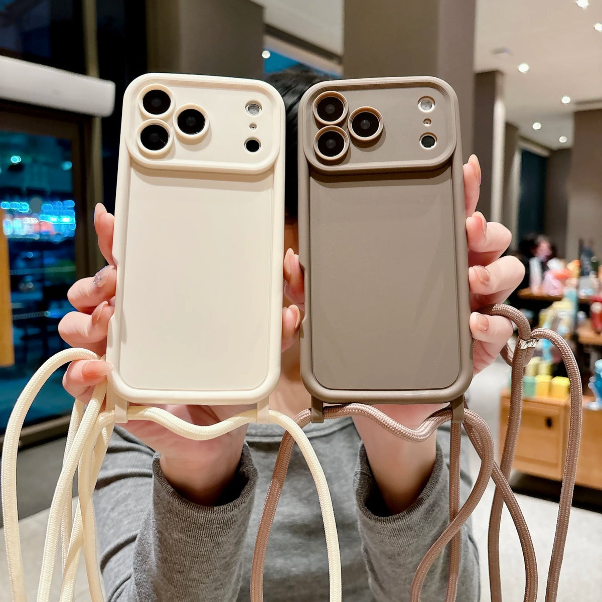 Phone Case For iPhone 18 17 16 15 14 13 12 11 Pro Xs Max 7 8 Plus 16e 17e Crossbody Adjustable Lanyard Strap Rope Soft Cover