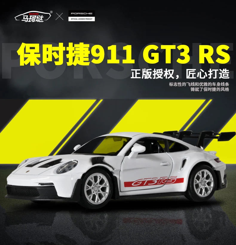 1:36 Porsche 911 992 GT3 RS Alloy Track Racing Car Model Diecast Metal Sports Car Model High Simulation Collection Kids Toy Gift