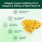 Oregano Oil - Immune and Antioxidant Support Supplement To Help Sustain Overall Well-Being, Healthy Intestinal Flora
