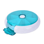 Simple Rotating Seven-grid Pill Box 7 Day Weekly Pill Box Plastic Sealed Travel Pill Case Granule Storage