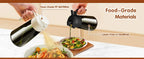 470ML/16oz Light-Blocking Dark Oil Sprayer for Cooking 2 in 1 Olive Oil Dispenser Bottle for Kitchen Dark Green Glass Oil Bottle