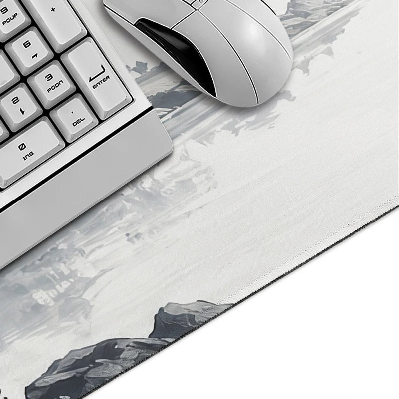 Mouse Pad Black And White Cherry Blossoms Gaming printon demand Large Mousepad XXL MousePads Office Carpet Soft Gaming laptop