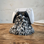 Dark Skeleton Stack Game Stand - Punk Style Base for PS5/Xbox/Switch, Creative Desk Organizer & Gift for Gamers.