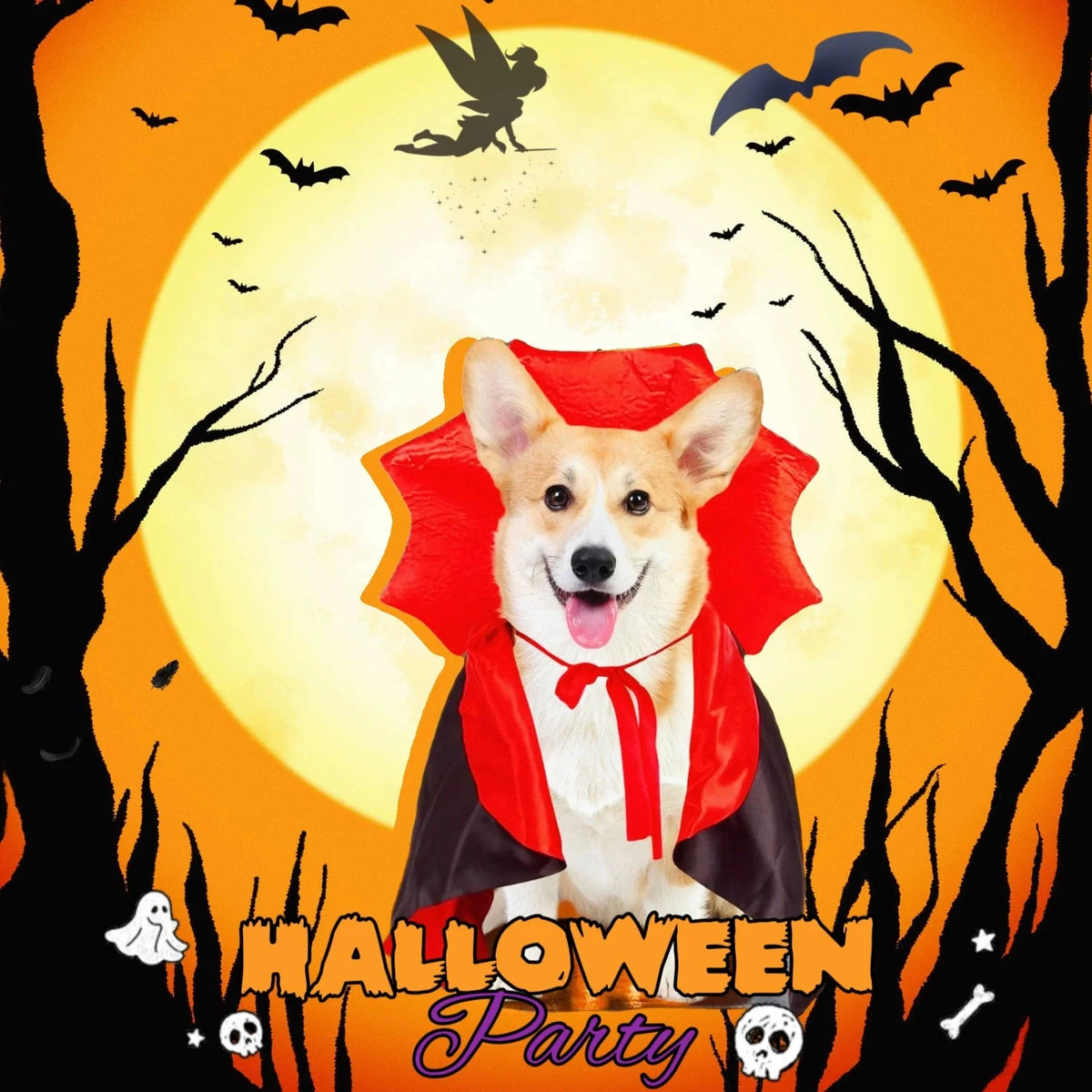 Halloween Dog Costumes Vampire Cape, Pet Cats Cosplay Costume Funny Clothes Cloak, Dog Mantle Apparel for Halloween Party
