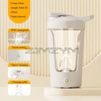 450ml Automatic Mixing Cup Portable Whey Protein Shaker Bottle USB Rechargeable Home Mixer Battery Powered Rotating Water Cup