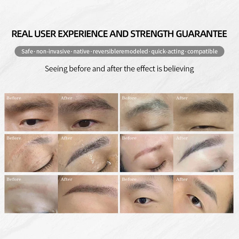 Real Eyebrow Texture Protein Fiber Cloned Eyebrows - Semi-Permanent PMU Microblading Eyebrow Pigment, Permanent Makeup Artists