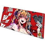 Computer Desk Mat Anime Girl Leather Mouse Pad Kawaii Office Extended Mousepad Gaming Accessories Non-slip HD Printing Carpet