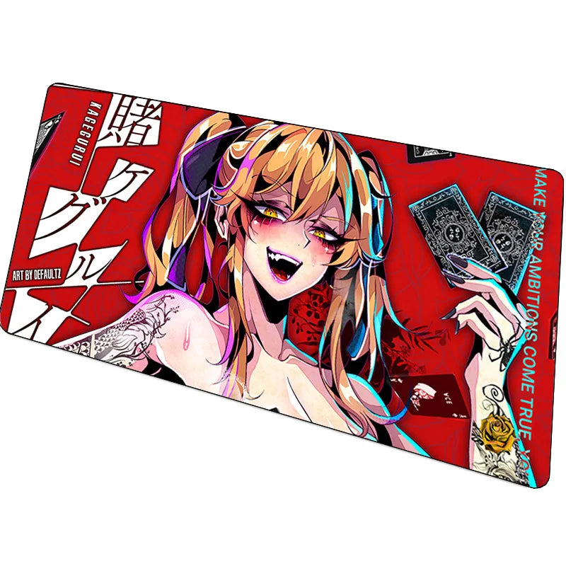 Computer Desk Mat Anime Girl Leather Mouse Pad Kawaii Office Extended Mousepad Gaming Accessories Non-slip HD Printing Carpet