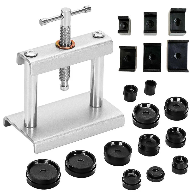 Professional Watch Back Case Presser Closing Metal Capping Machine Watch Press Set for Change Battery Watchmaker Maintenance Kit