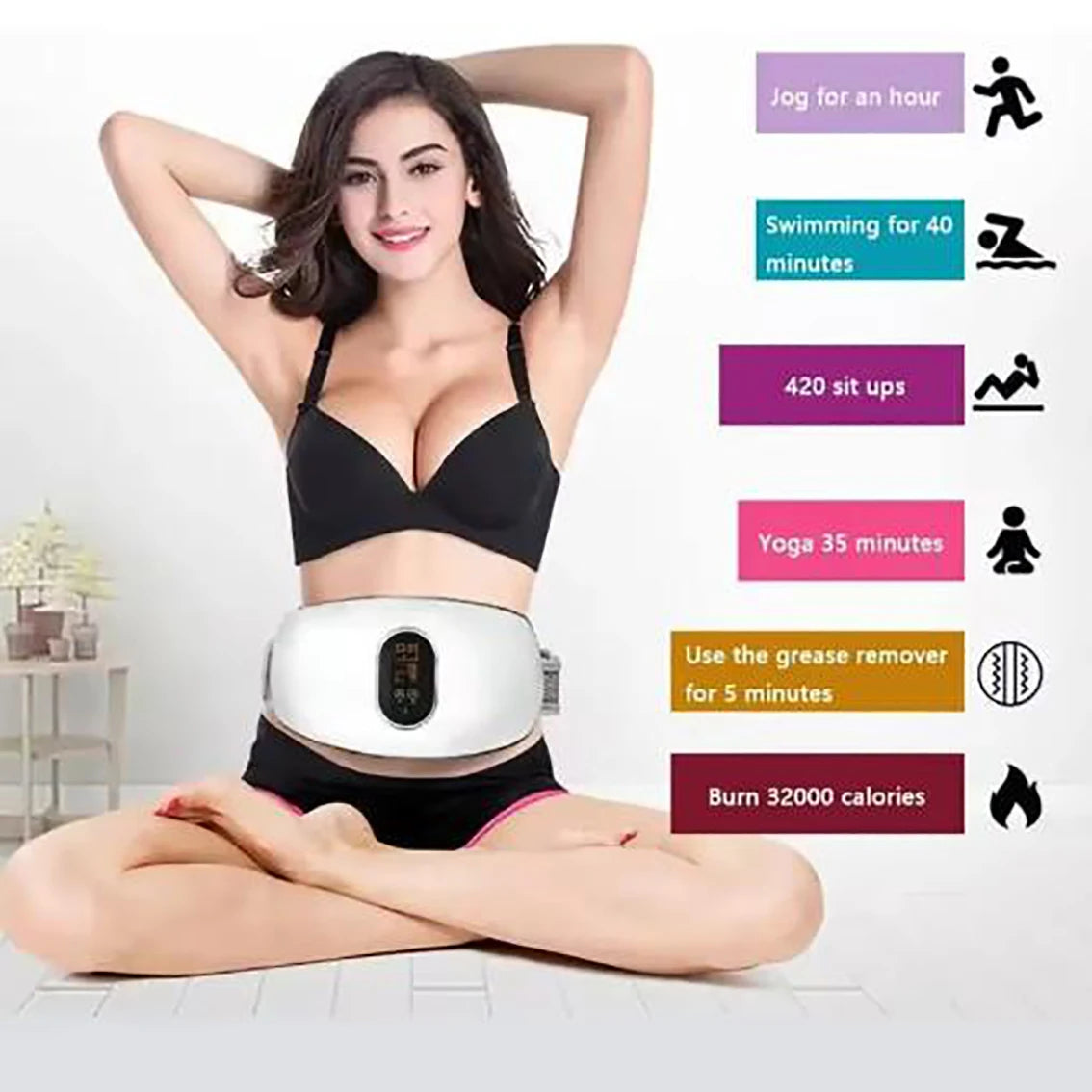 Body Sculpting Slimming Machine Portable Fat Burning Massager for Abdomen Waist Legs Hips Home Use Weight Loss Device