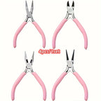 4/3/1pcs Iron Jewelry Pliers Tool Kit Includes Needle Round Wire Cutter And Curved Nose Pliers For Jewelry Beading Repair