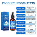 Magnesium Body Oil Spray 60ml 10 Percent Mineral Rich Formula for Muscle and Skin Care Natural Chloride Solution
