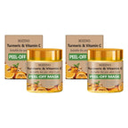 50g Turmeric and Vitamin C Peel-Off Mask, Brightens Skin Tone, Moisturizes, Smoothes, Nourishes, Tightens the Face, Anti-Wrinkle Skin Care, Firming and Lifting, Plumps Skin, Specially Designed for Large Pores and Loose Skin,