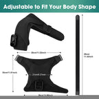 Electric Heating Shoulder Knee Massager with 3 Levels Vibration Muscle Relax Belt for Arm Enlarge Size for Shoulder