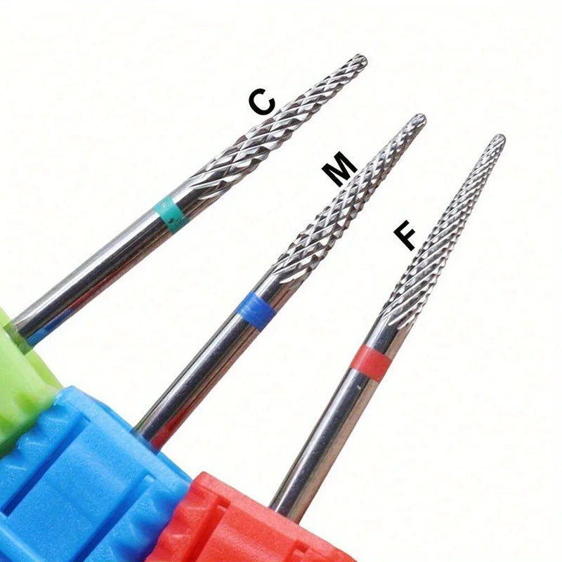 3/32" Quality Professional Tungsten Carbide Dead Skin Remover Nail Drill Bits Safe Carbide Nail Cleaning Drill Bit For Dead Skin